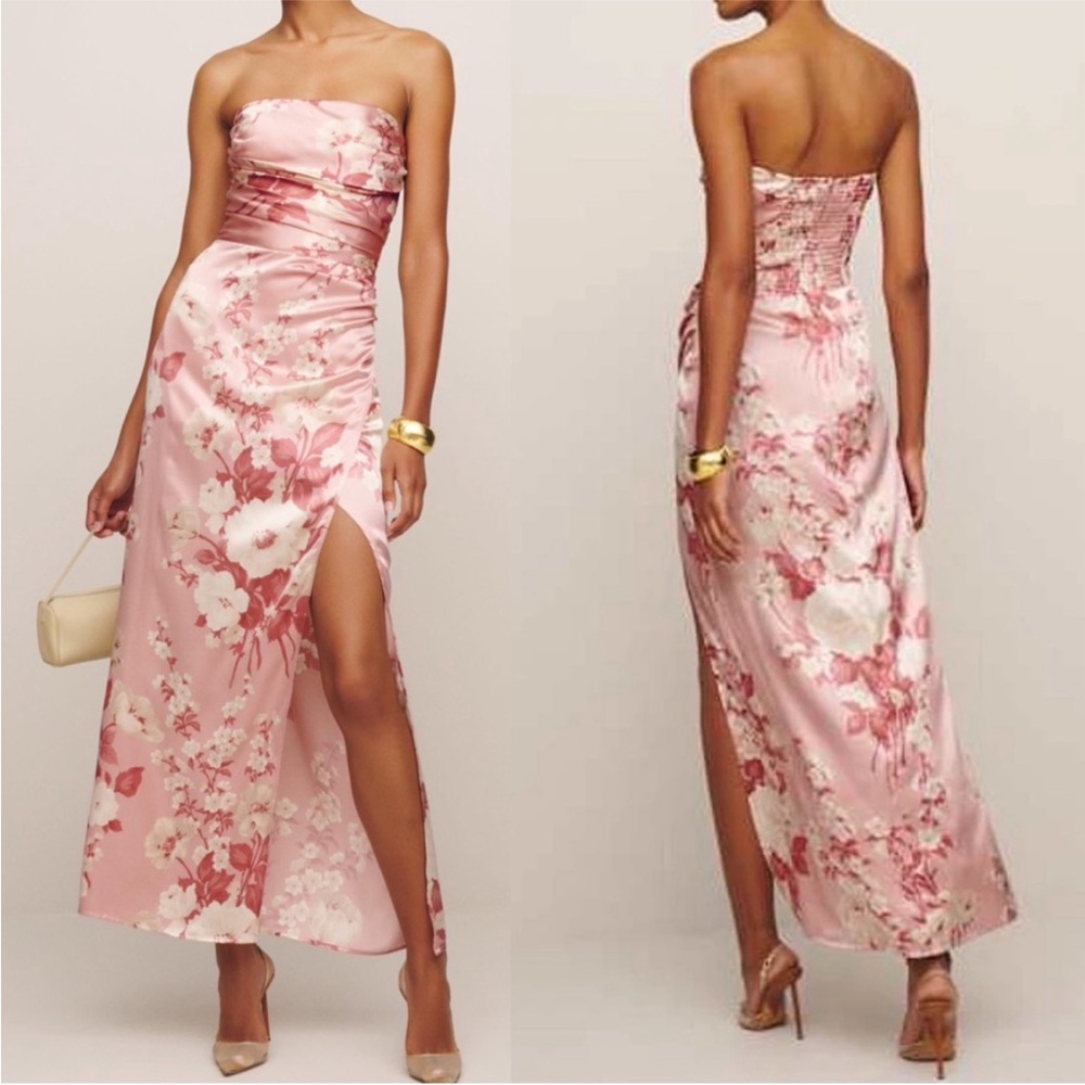 Reformation Barrow Silk Dress - Bellini, Size 4